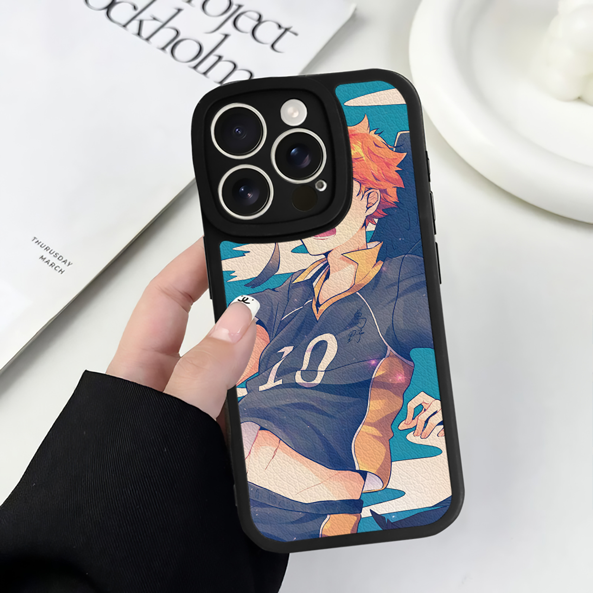 （画像用） ハイキュー!! Haikyu!! 【iPhone 16シリーズ対応】シリコンスマホケース（レザー調） 材質：シリコン